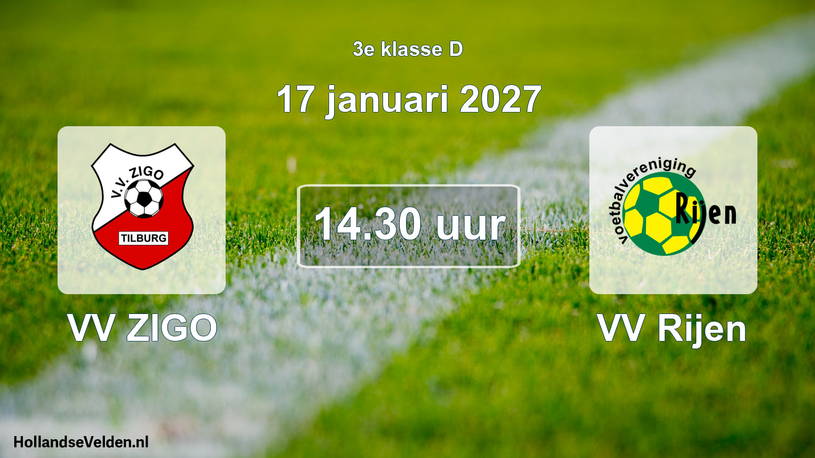 Geplande wedstrijd: VV ZIGO - VV Rijen (17 januari 2027)