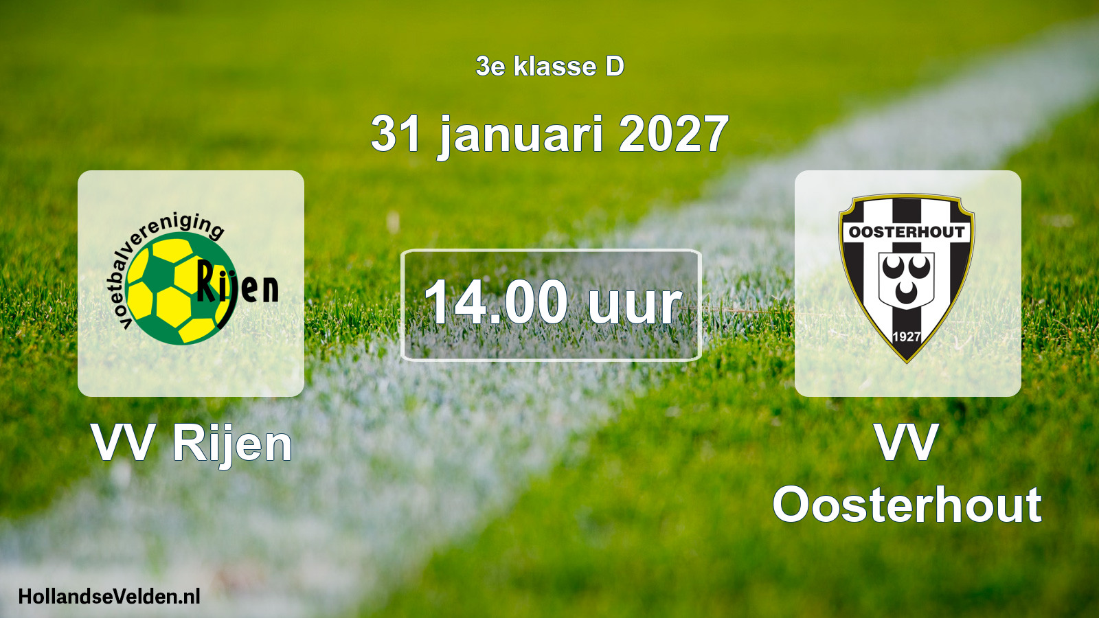 Geplande wedstrijd: VV Rijen - VV Oosterhout (31 januari 2027)