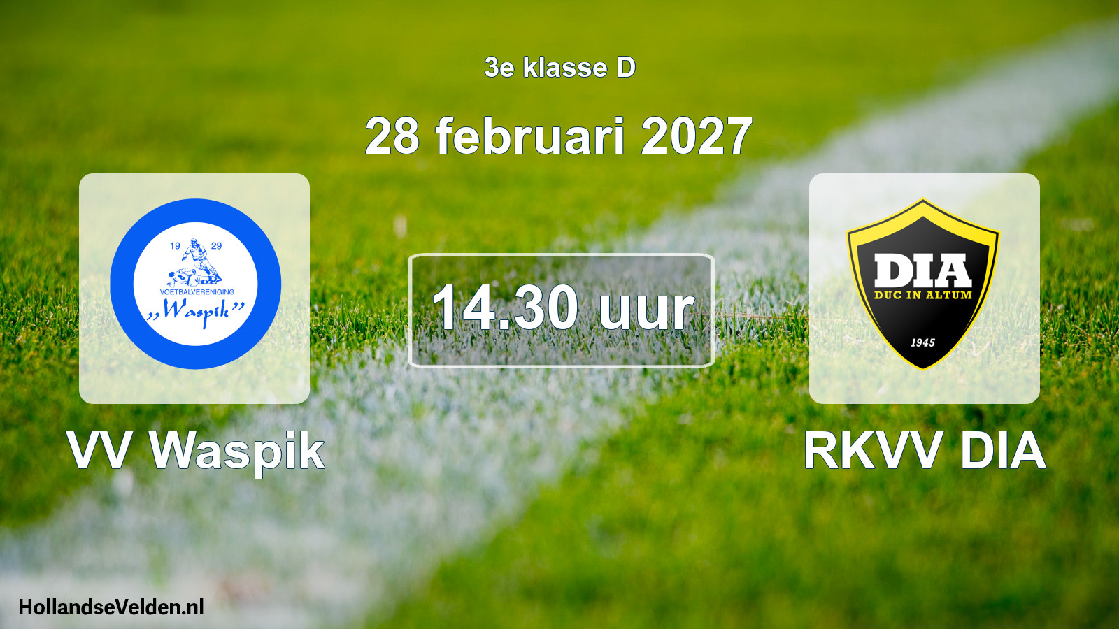 Scheduled Match: VV Waspik - RKVV DIA (28 February 2027)