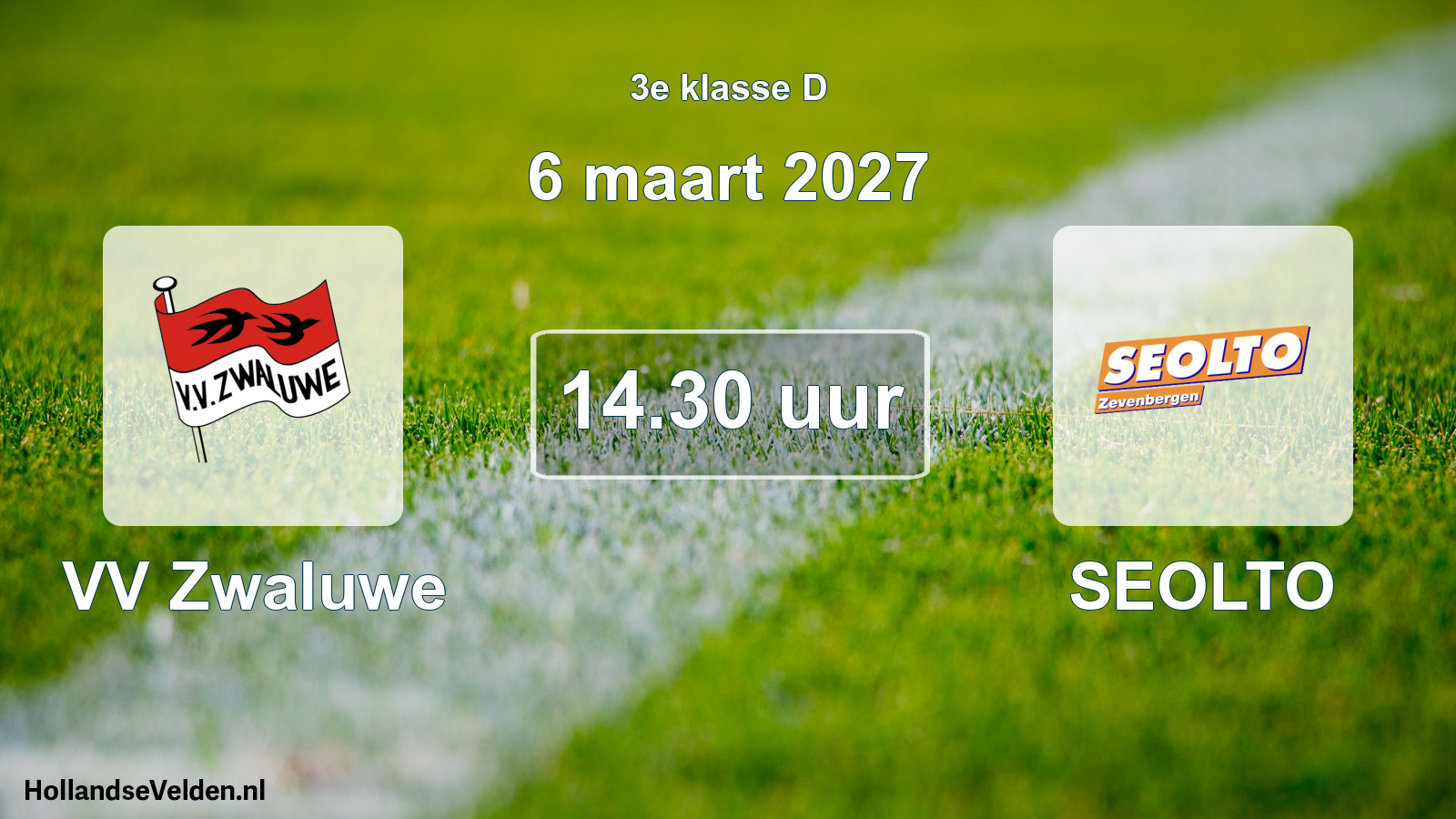 Geplande wedstrijd: VV Zwaluwe - SEOLTO (6 maart 2027)