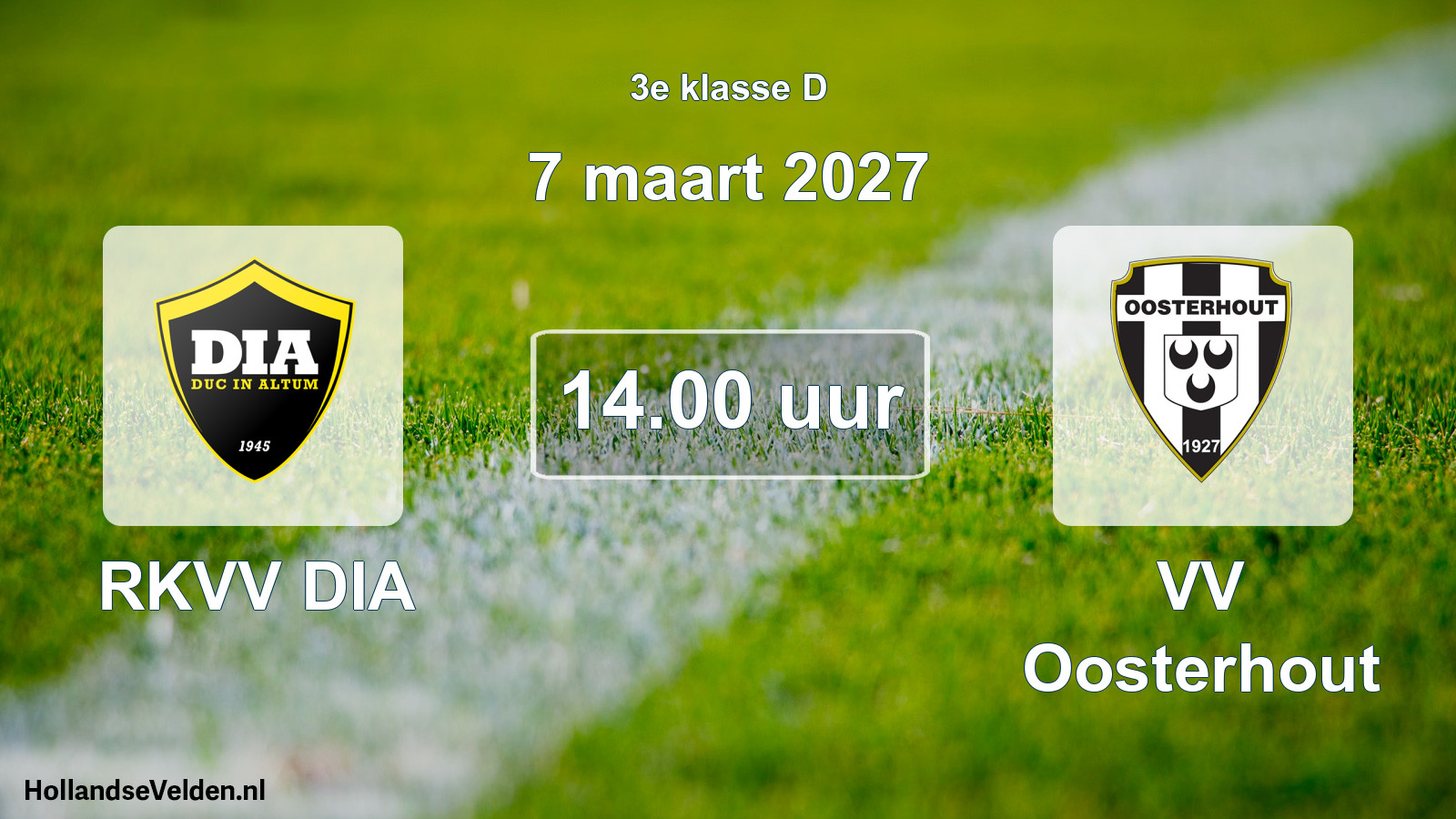 Geplande wedstrijd: RKVV DIA - VV Oosterhout (7 maart 2027)