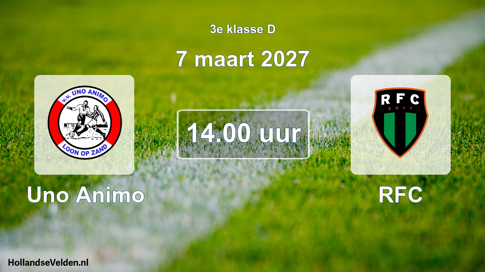 Geplande wedstrijd: Uno Animo - RFC (7 maart 2027)