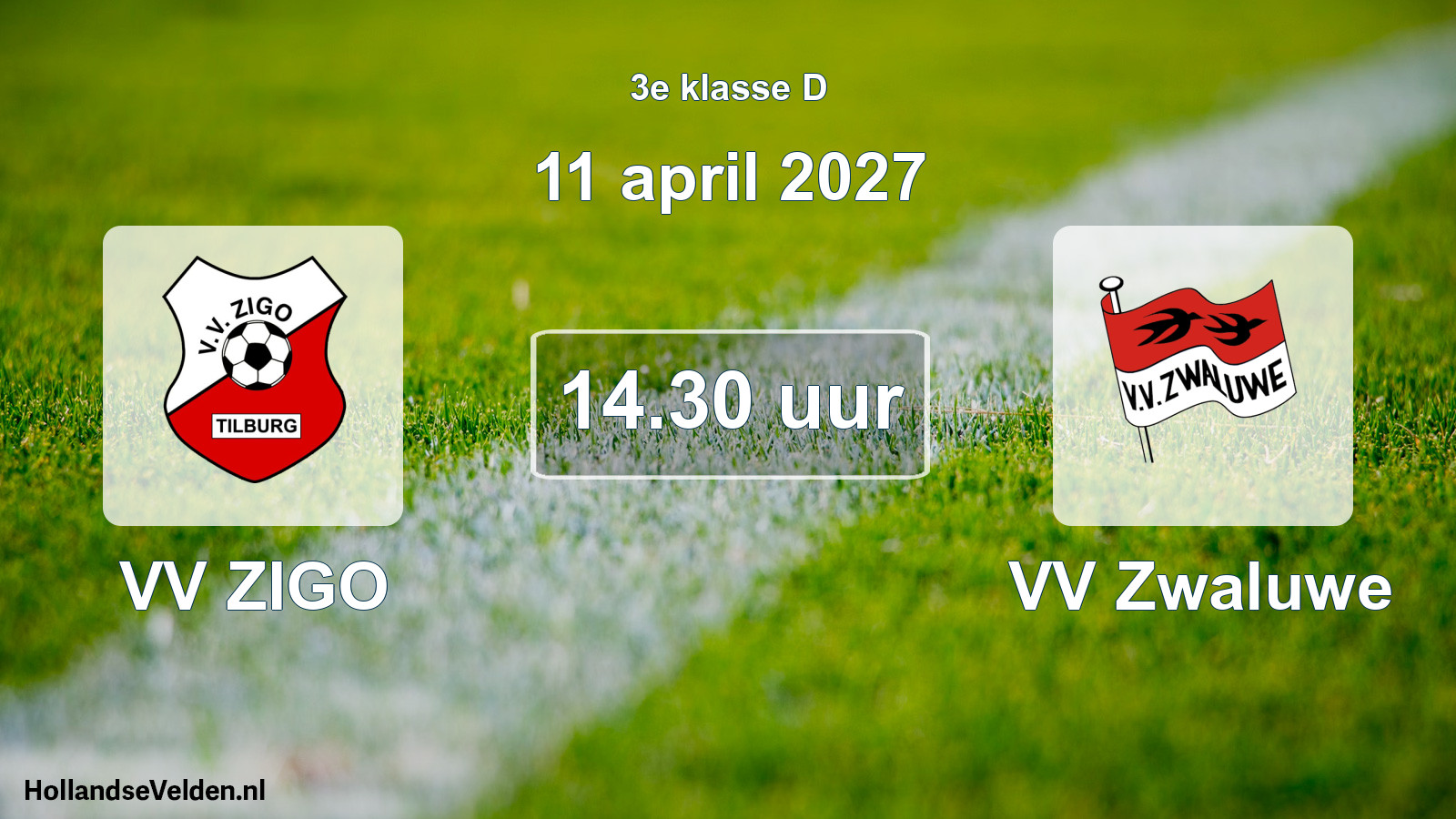 Geplande wedstrijd: VV ZIGO - VV Zwaluwe (11 april 2027)