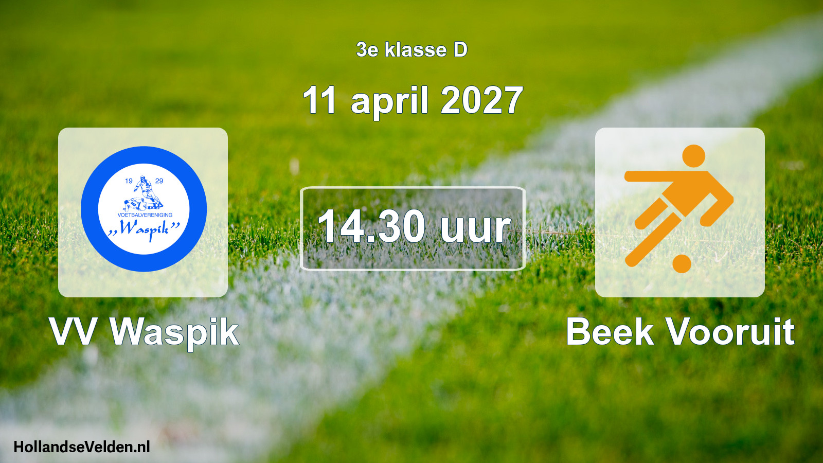 Geplande wedstrijd: VV Waspik - Beek Vooruit (11 april 2027)