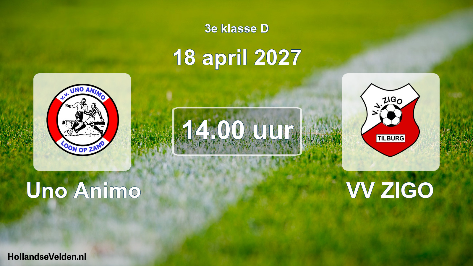 Geplande wedstrijd: Uno Animo - VV ZIGO (18 april 2027)