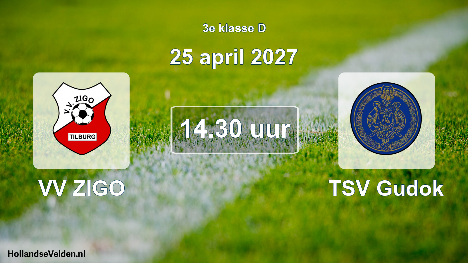 Geplande wedstrijd: VV ZIGO - TSV Gudok (25 april 2027)