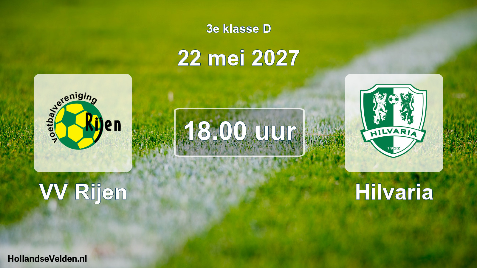Geplande wedstrijd: VV Rijen - Hilvaria (22 mei 2027)
