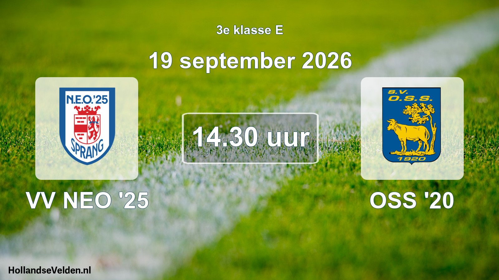 Geplande wedstrijd: VV NEO '25 - OSS '20 (19 september 2026)