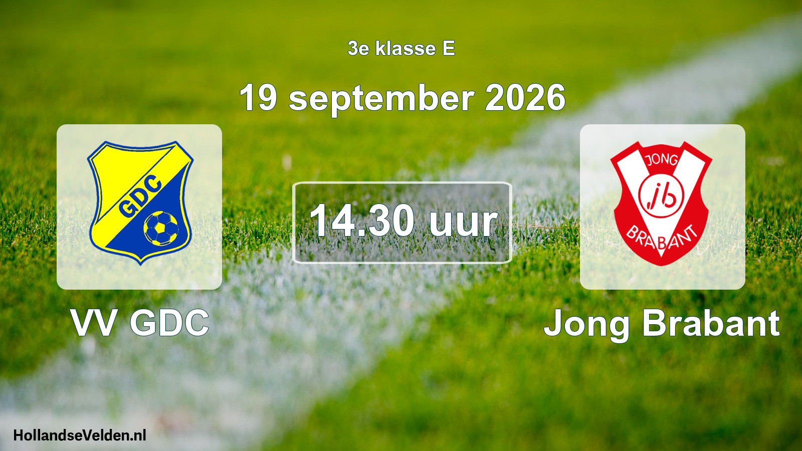 Scheduled Match: VV GDC - Jong Brabant (19 September 2026)
