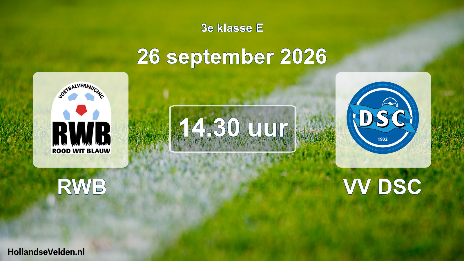 Scheduled Match: RWB - VV DSC (26 September 2026)