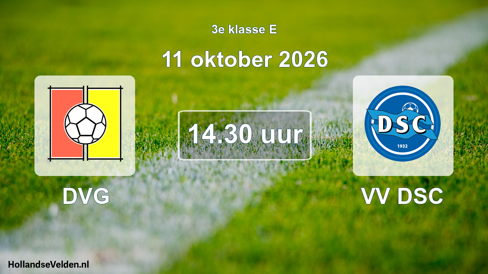 Geplande wedstrijd: DVG - VV DSC (11 oktober 2026)