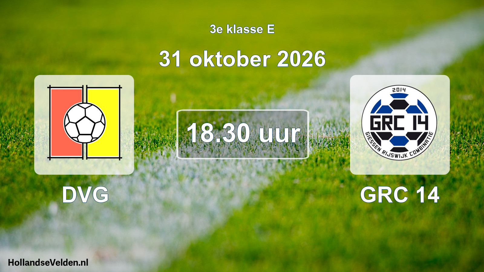 Geplande wedstrijd: DVG - GRC 14 (31 oktober 2026)