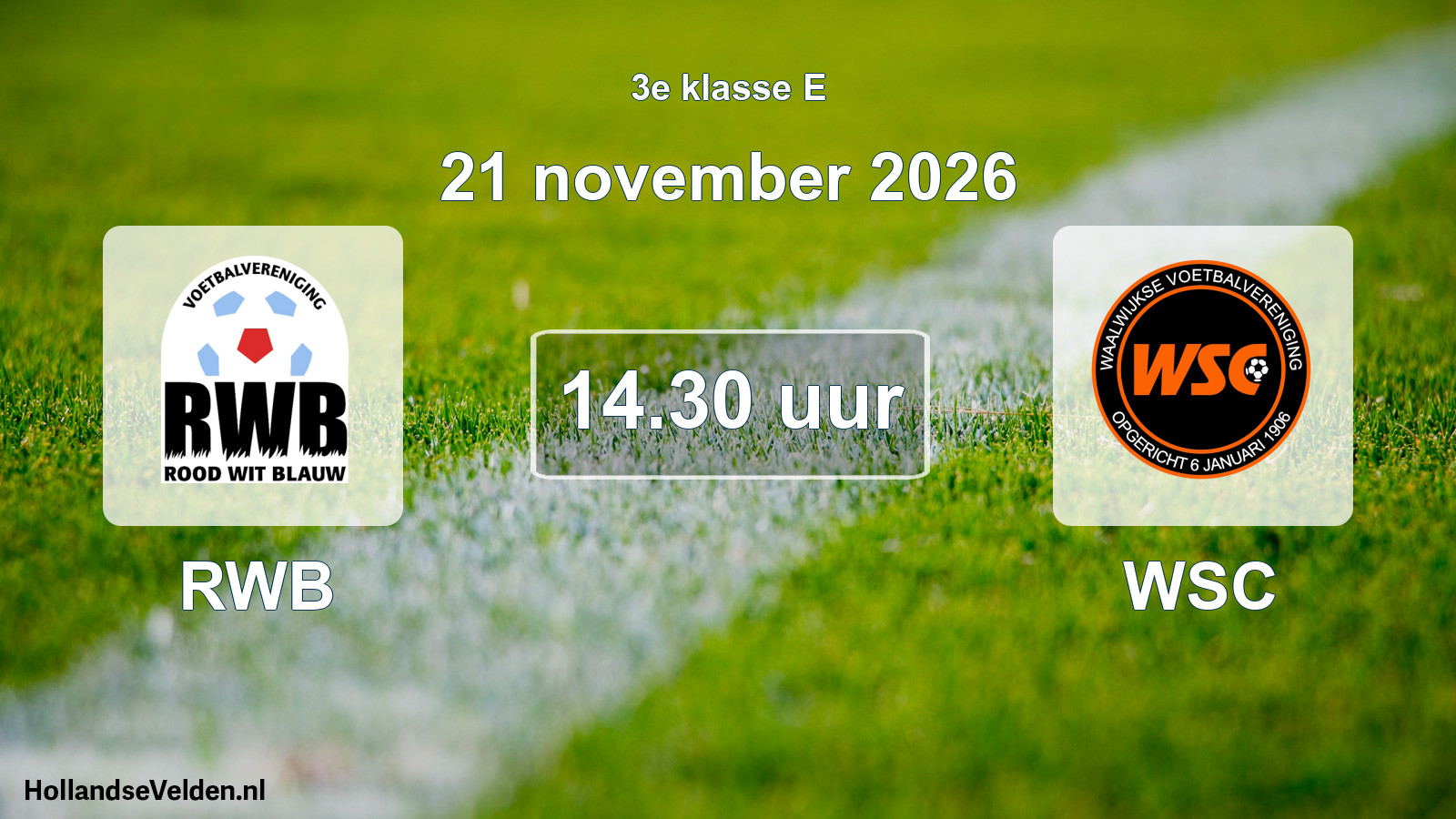 Scheduled Match: RWB - WSC (21 November 2026)