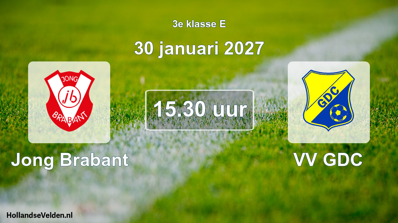 Geplande wedstrijd: Jong Brabant - VV GDC (30 januari 2027)