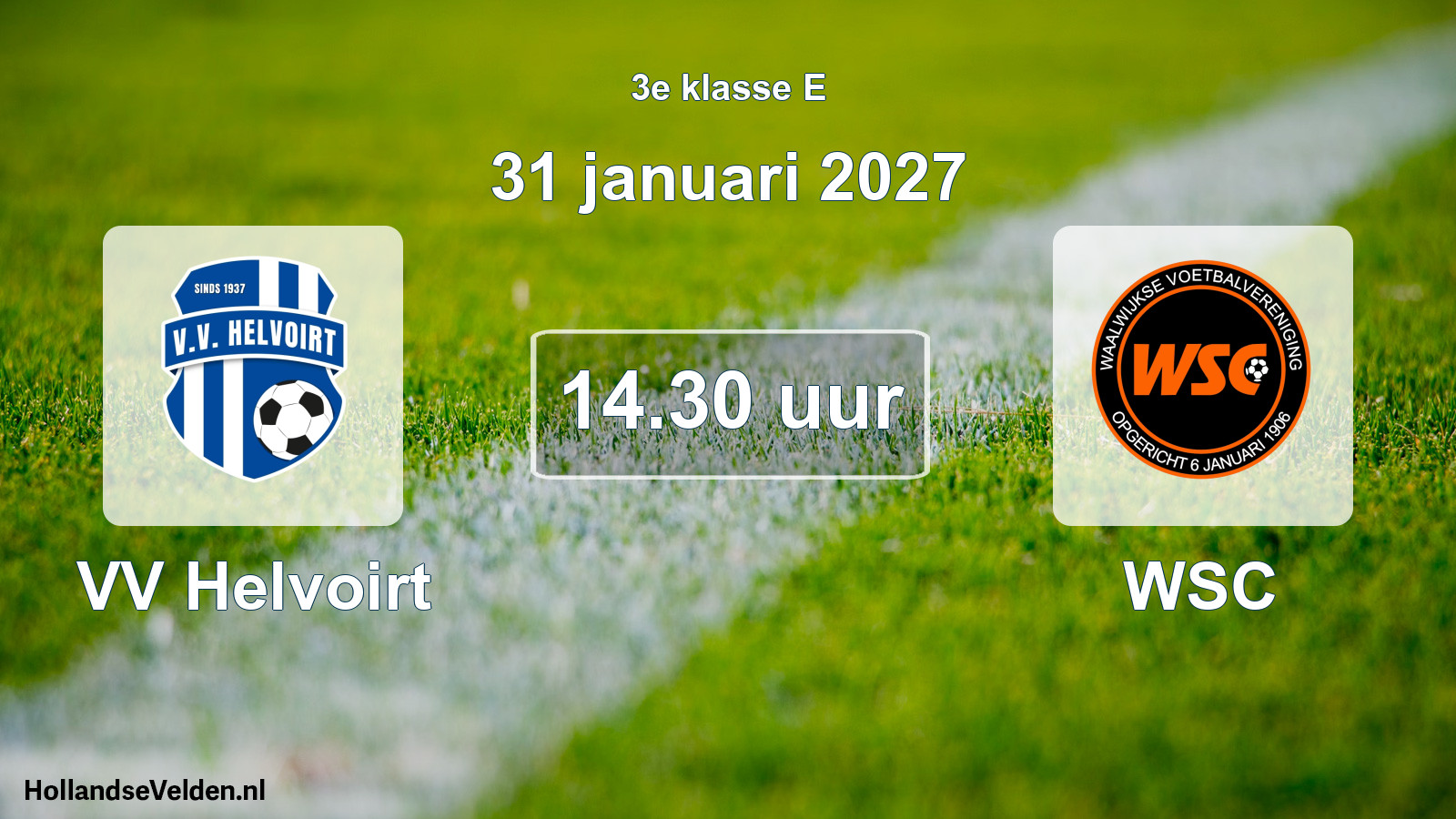 Geplande wedstrijd: VV Helvoirt - WSC (31 januari 2027)