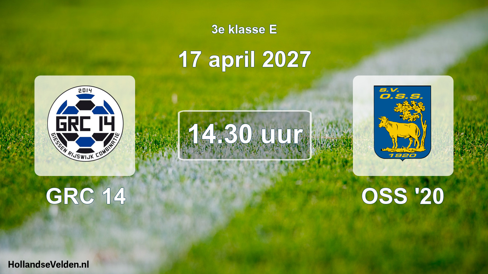Geplande wedstrijd: GRC 14 - OSS '20 (17 april 2027)