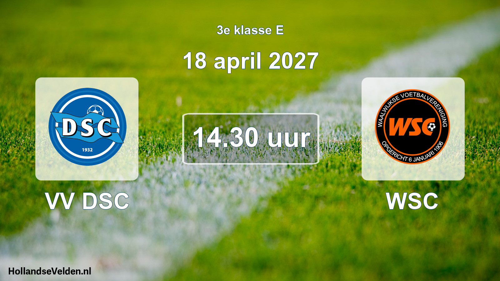 Scheduled Match: VV DSC - WSC (18 April 2027)