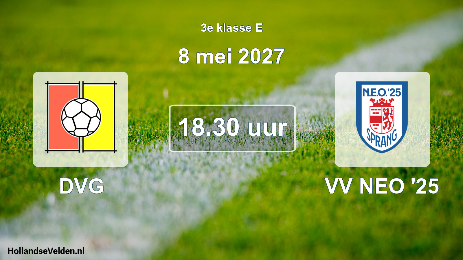 Geplande wedstrijd: DVG - VV NEO '25 (8 mei 2027)