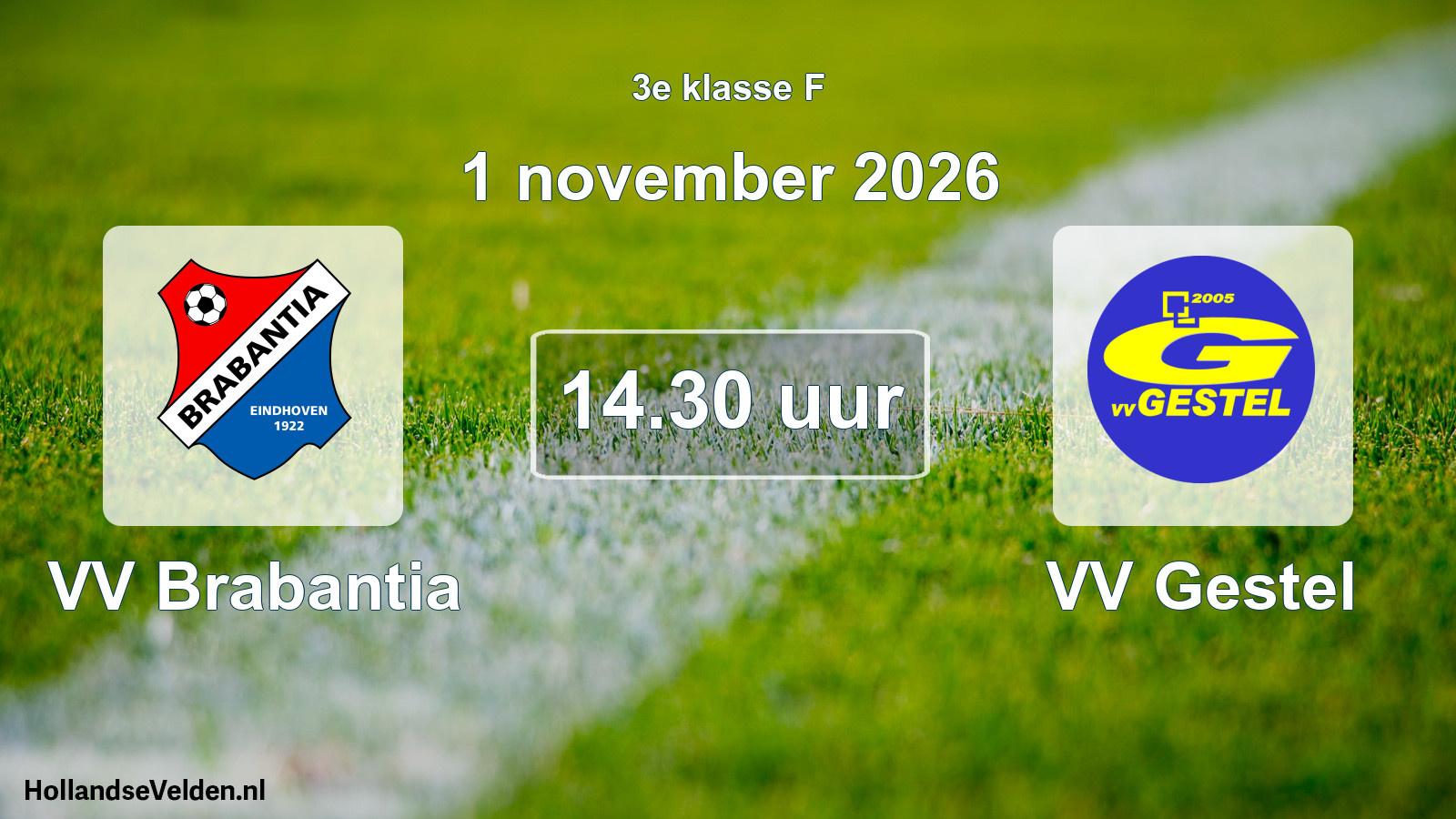 Scheduled Match: VV Brabantia - VV Gestel (1 November 2026)