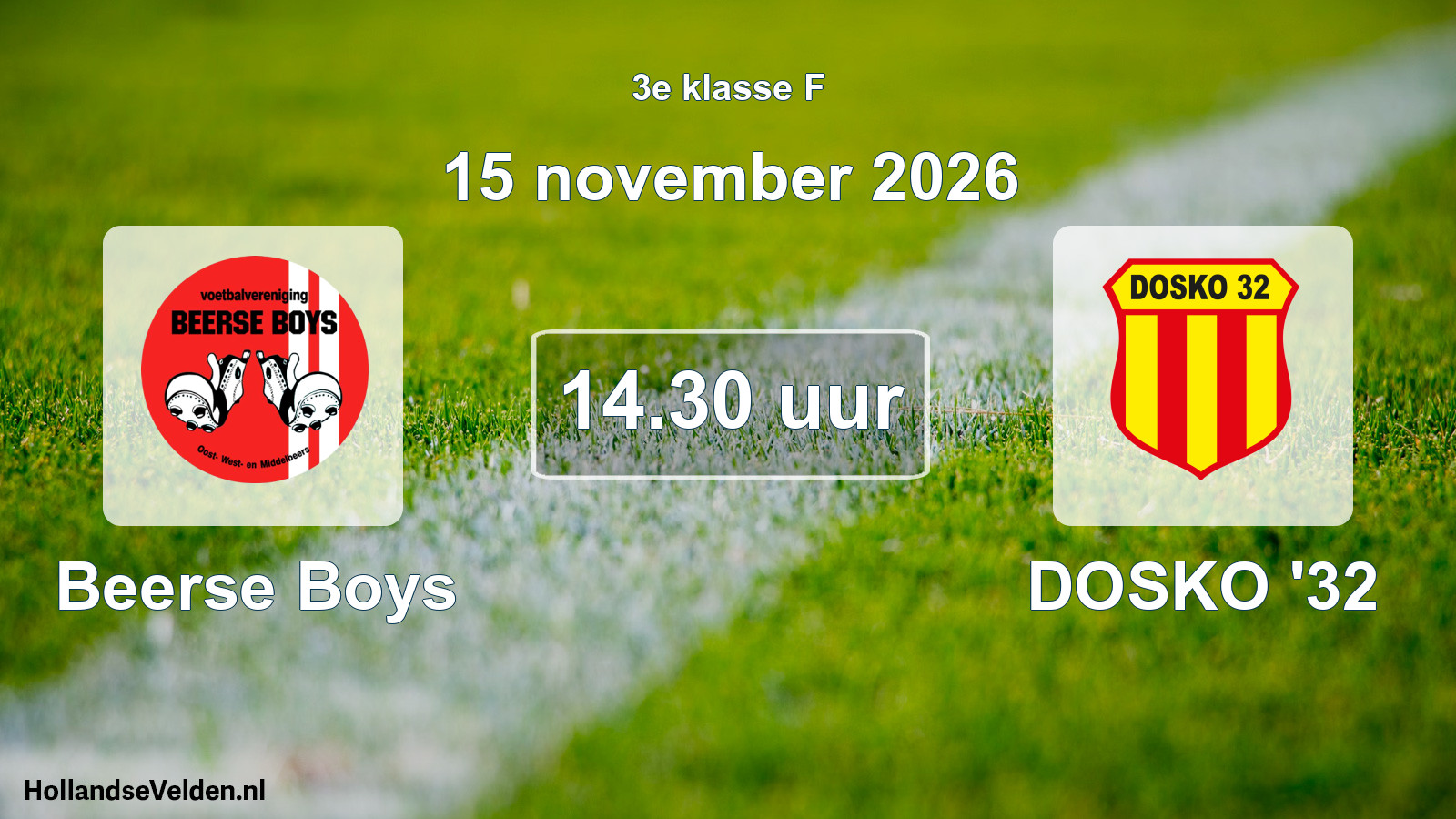 Geplande wedstrijd: Beerse Boys - DOSKO '32 (15 november 2026)
