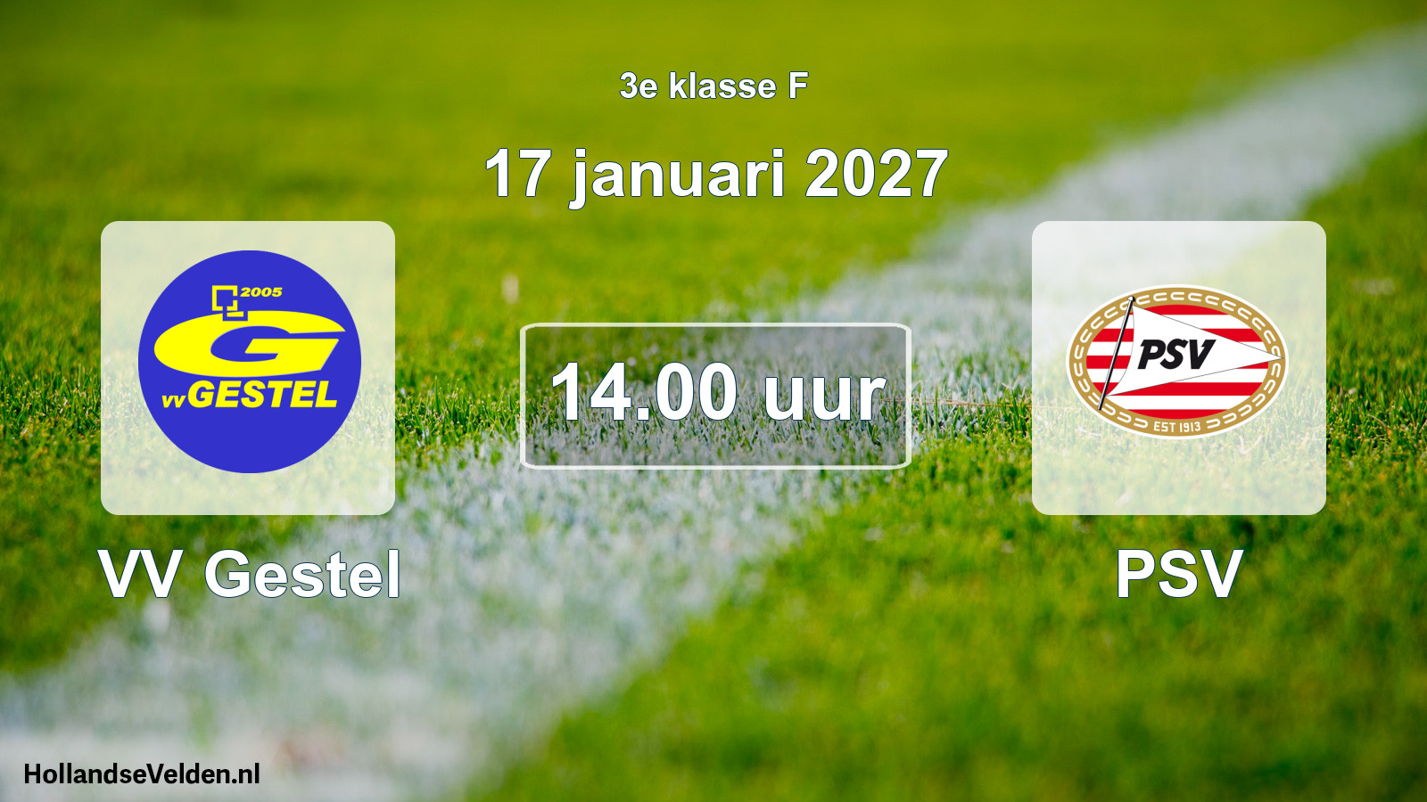Geplande wedstrijd: VV Gestel - PSV (17 januari 2027)