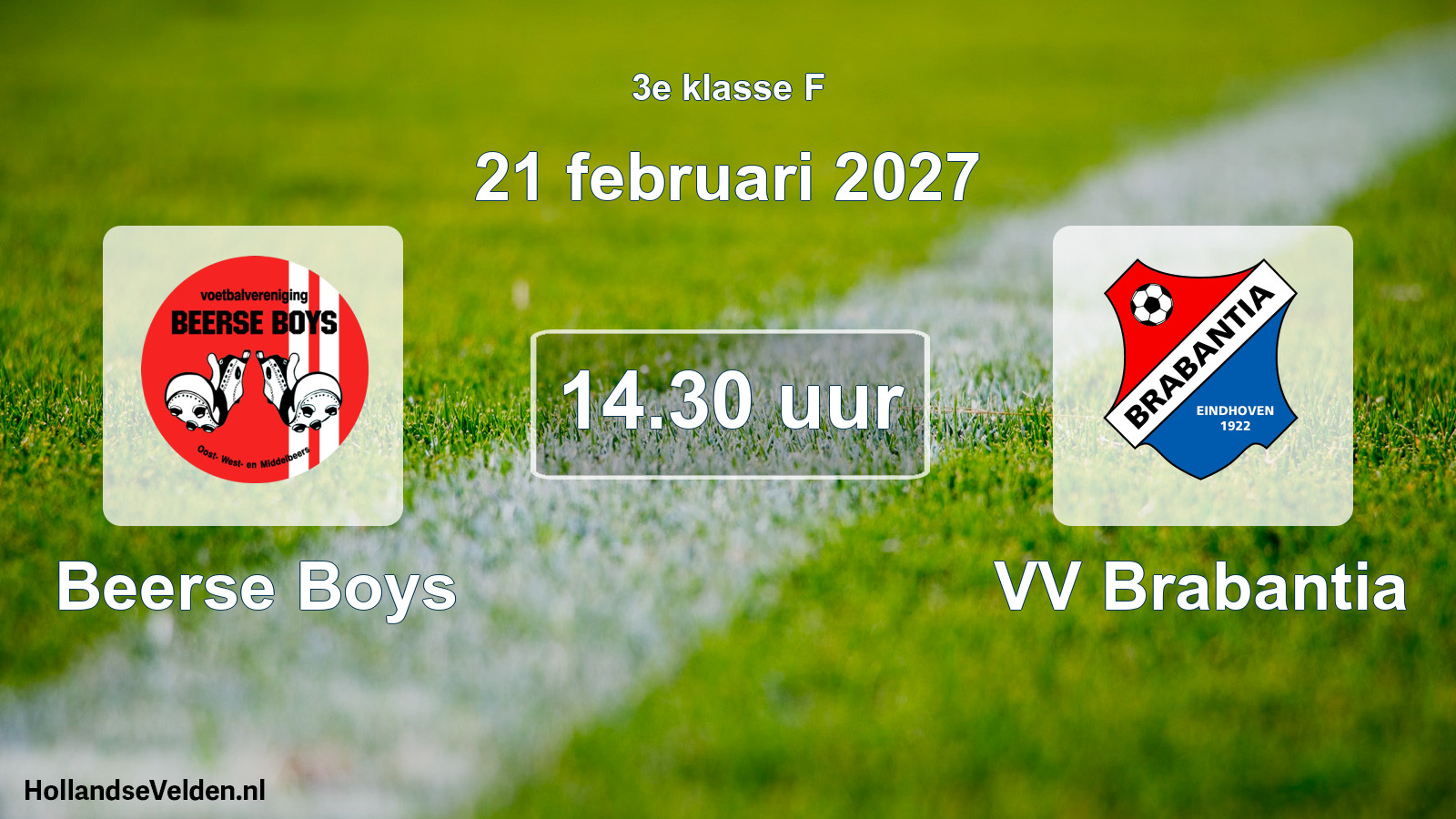Geplande wedstrijd: Beerse Boys - VV Brabantia (21 februari 2027)