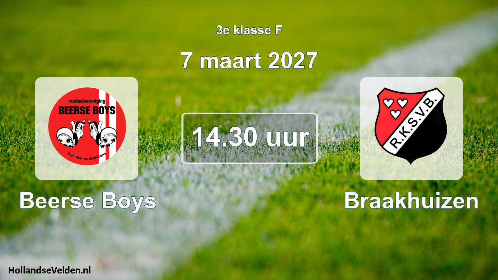 Geplande wedstrijd: Beerse Boys - Braakhuizen (7 maart 2027)
