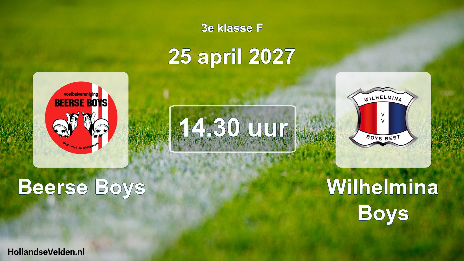 Scheduled Match: Beerse Boys - Wilhelmina Boys (25 April 2027)