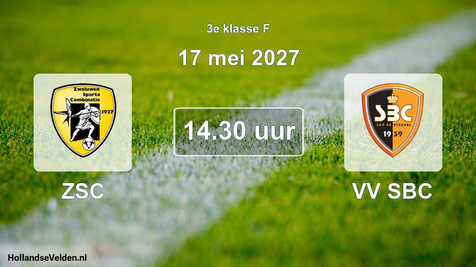 Geplande wedstrijd: ZSC - VV SBC (17 mei 2027)