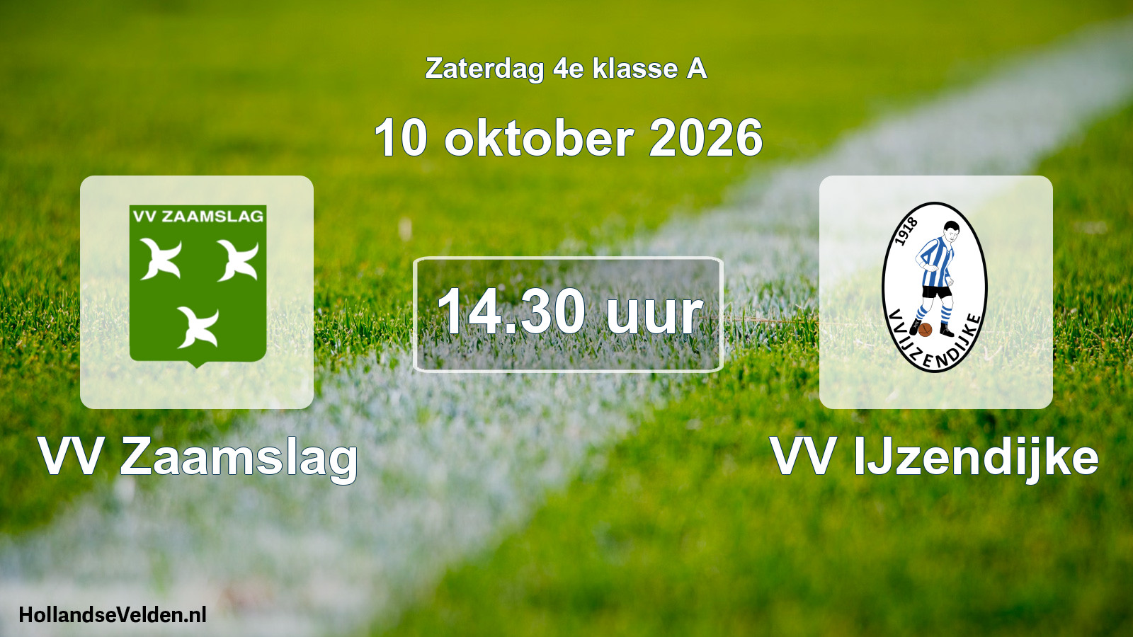 Geplande wedstrijd: VV Zaamslag - VV IJzendijke (10 oktober 2026)