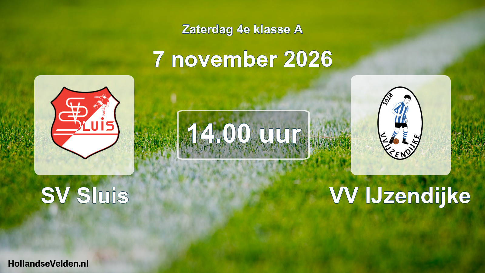 Geplande wedstrijd: SV Sluis - VV IJzendijke (7 november 2026)