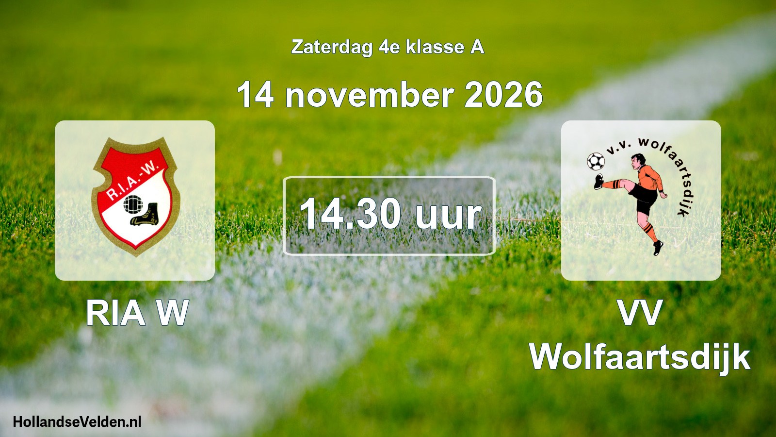 Scheduled Match: RIA W - VV Wolfaartsdijk (14 November 2026)