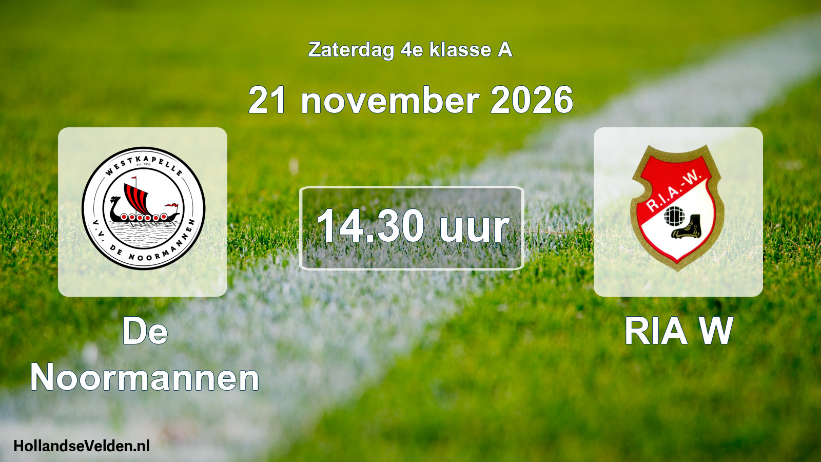 Geplande wedstrijd: De Noormannen - RIA W (21 november 2026)