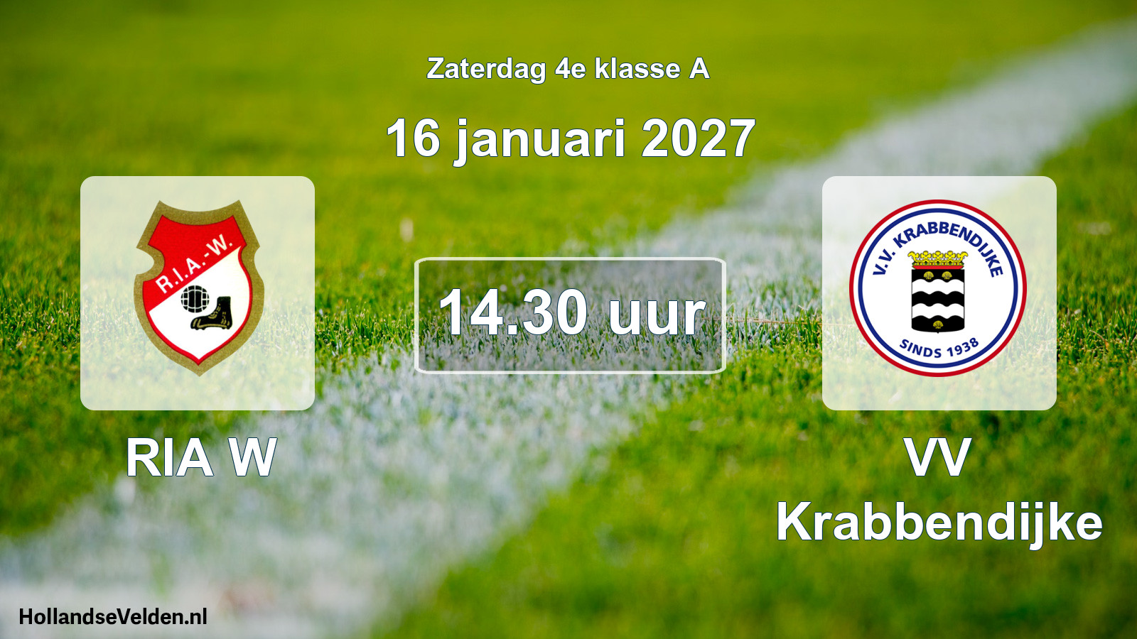 Geplande wedstrijd: RIA W - VV Krabbendijke (16 januari 2027)