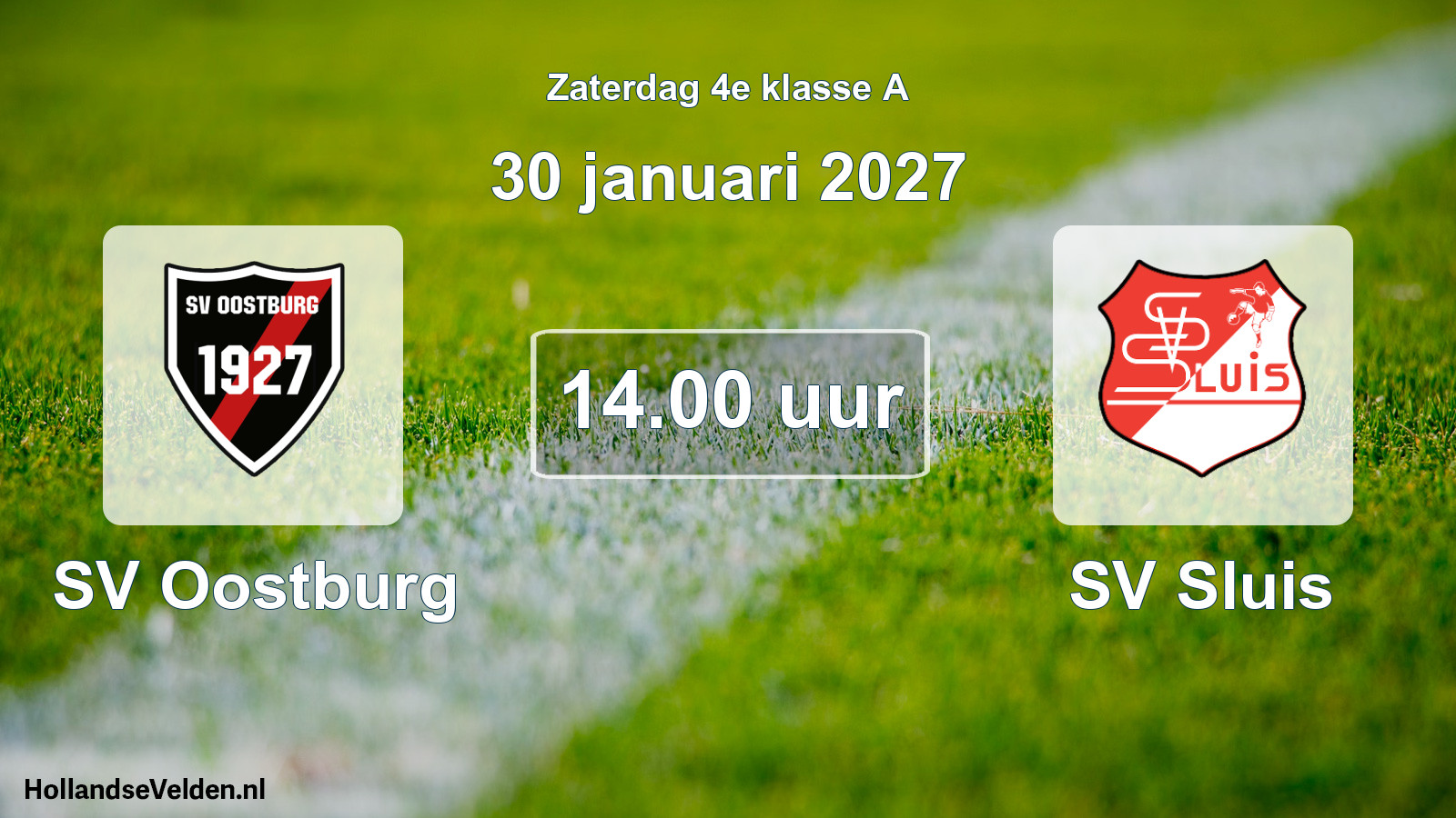 Geplande wedstrijd: SV Oostburg - SV Sluis (30 januari 2027)