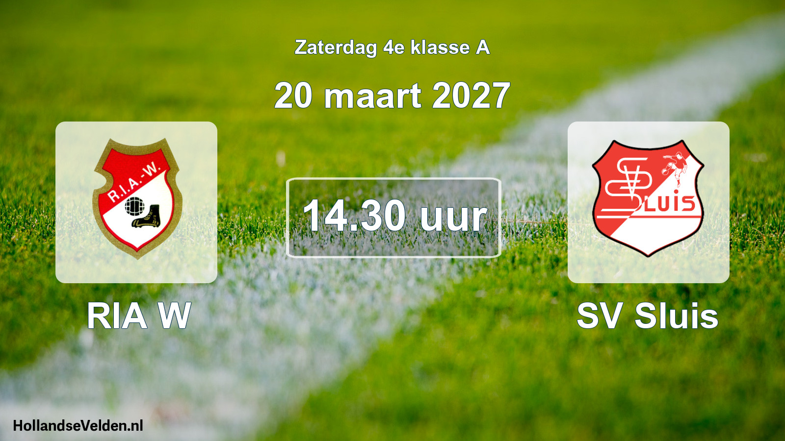 Geplande wedstrijd: RIA W - SV Sluis (20 maart 2027)