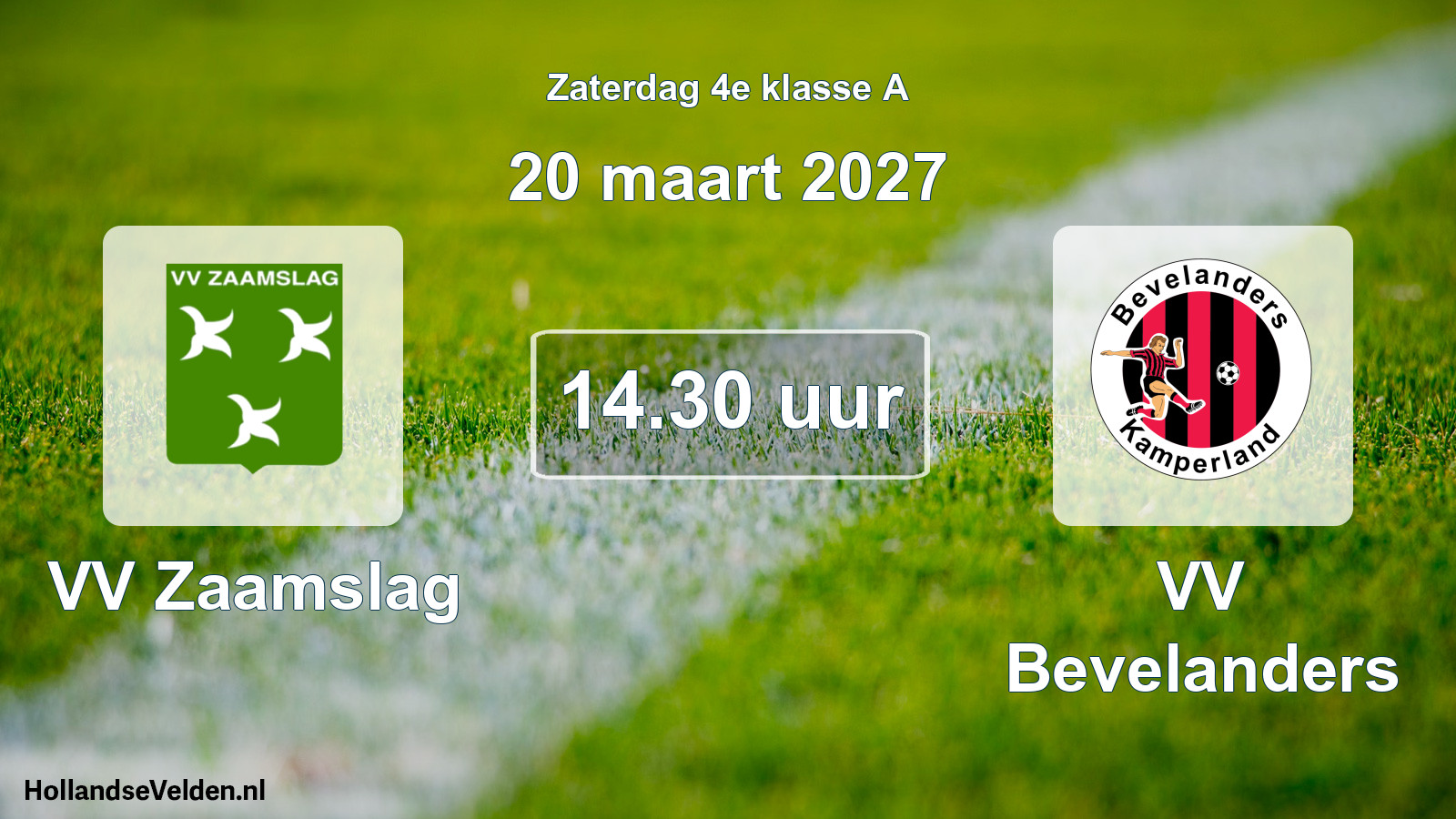 Geplande wedstrijd: VV Zaamslag - VV Bevelanders (20 maart 2027)