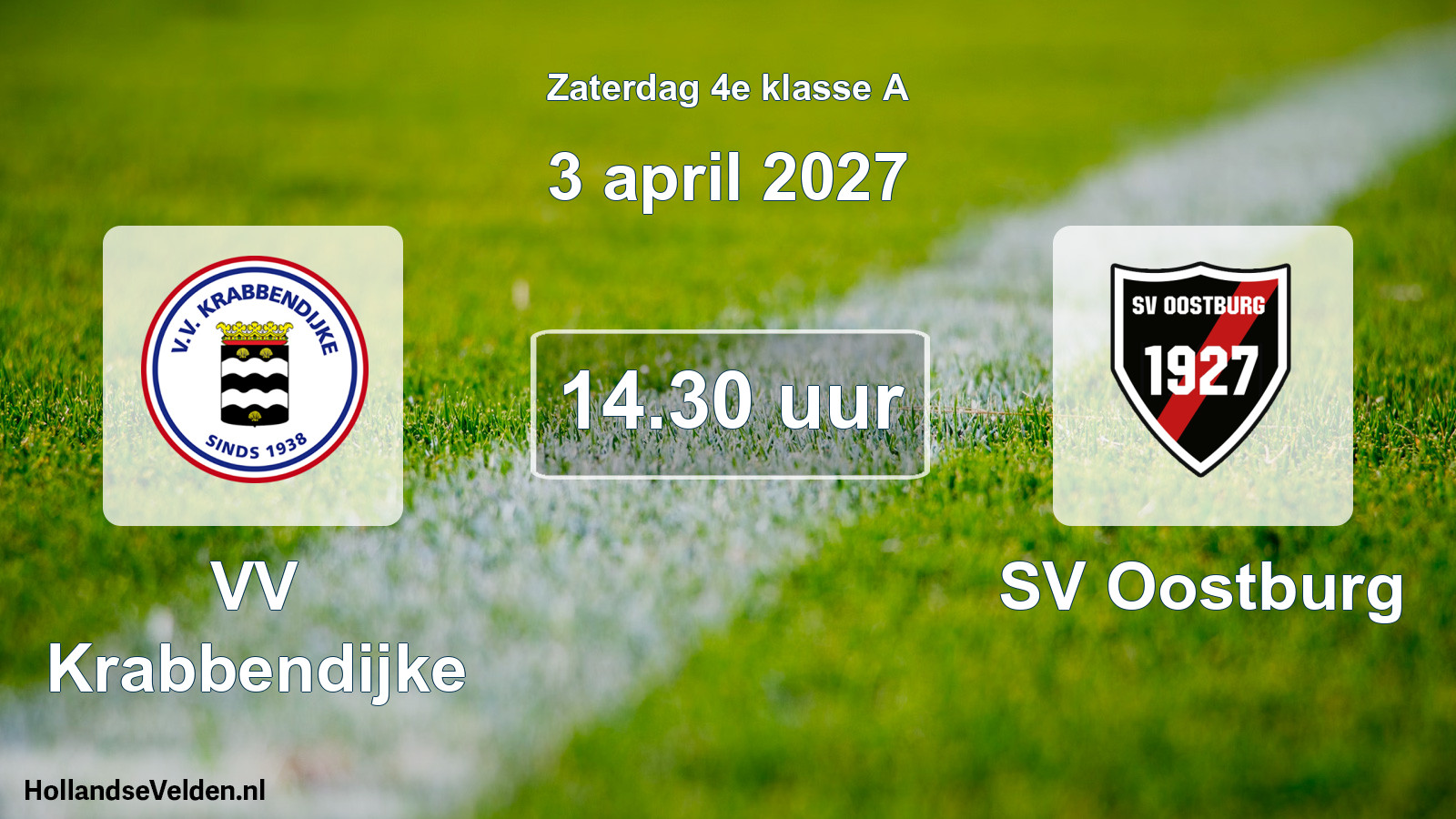 Geplande wedstrijd: VV Krabbendijke - SV Oostburg (3 april 2027)