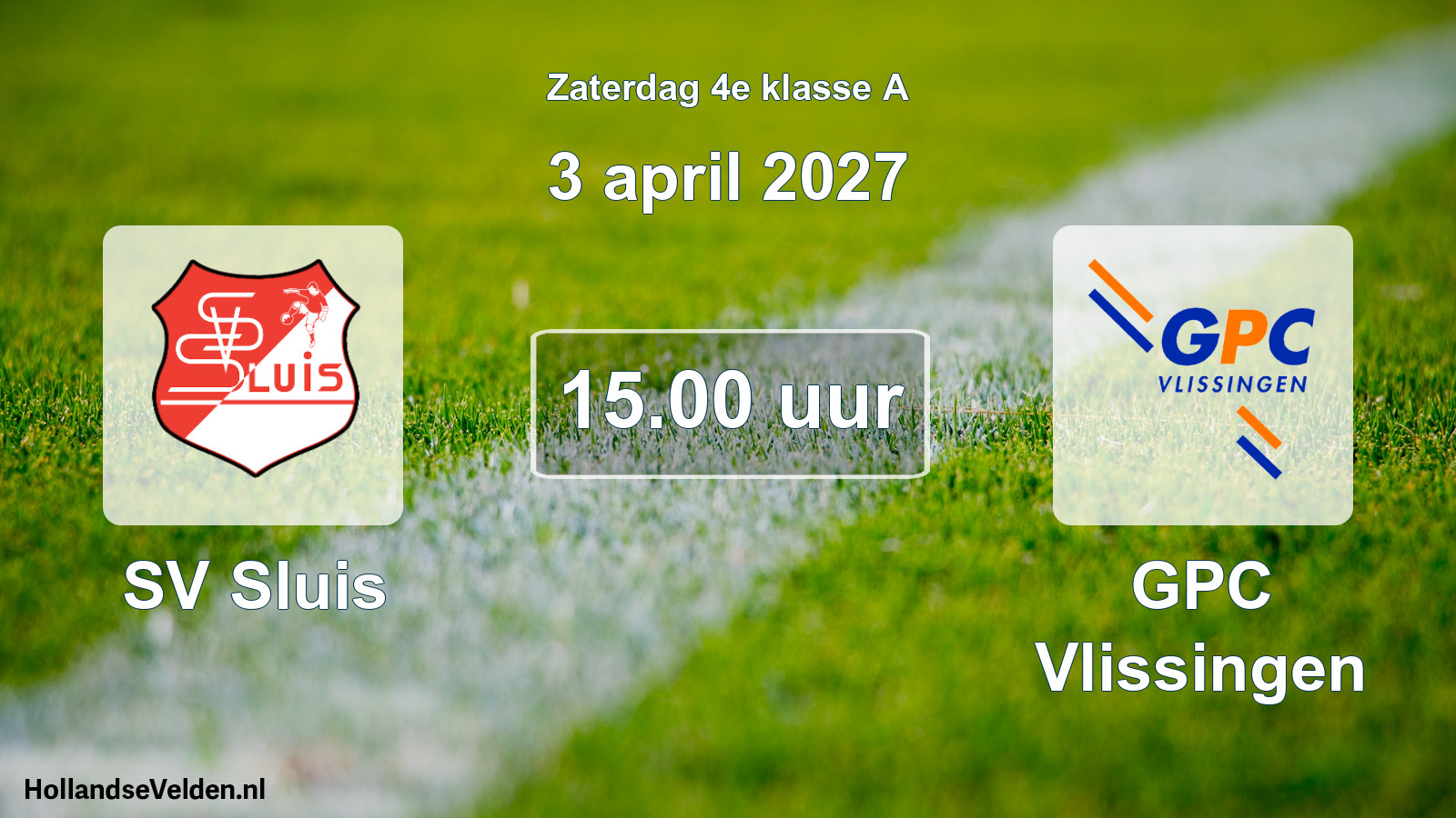 Geplande wedstrijd: SV Sluis - GPC Vlissingen (3 april 2027)