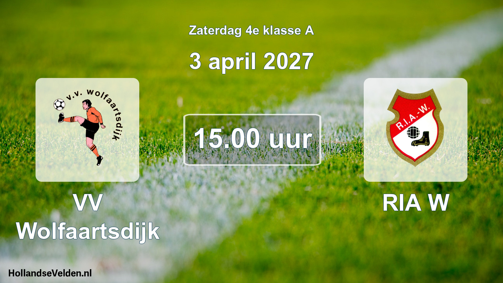 Scheduled Match: VV Wolfaartsdijk - RIA W (3 April 2027)