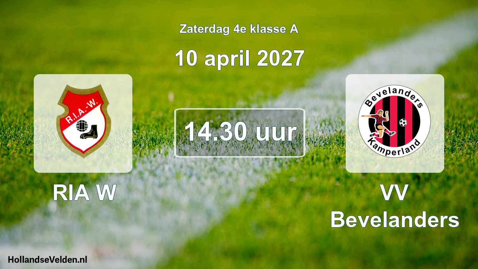 Geplande wedstrijd: RIA W - VV Bevelanders (10 april 2027)