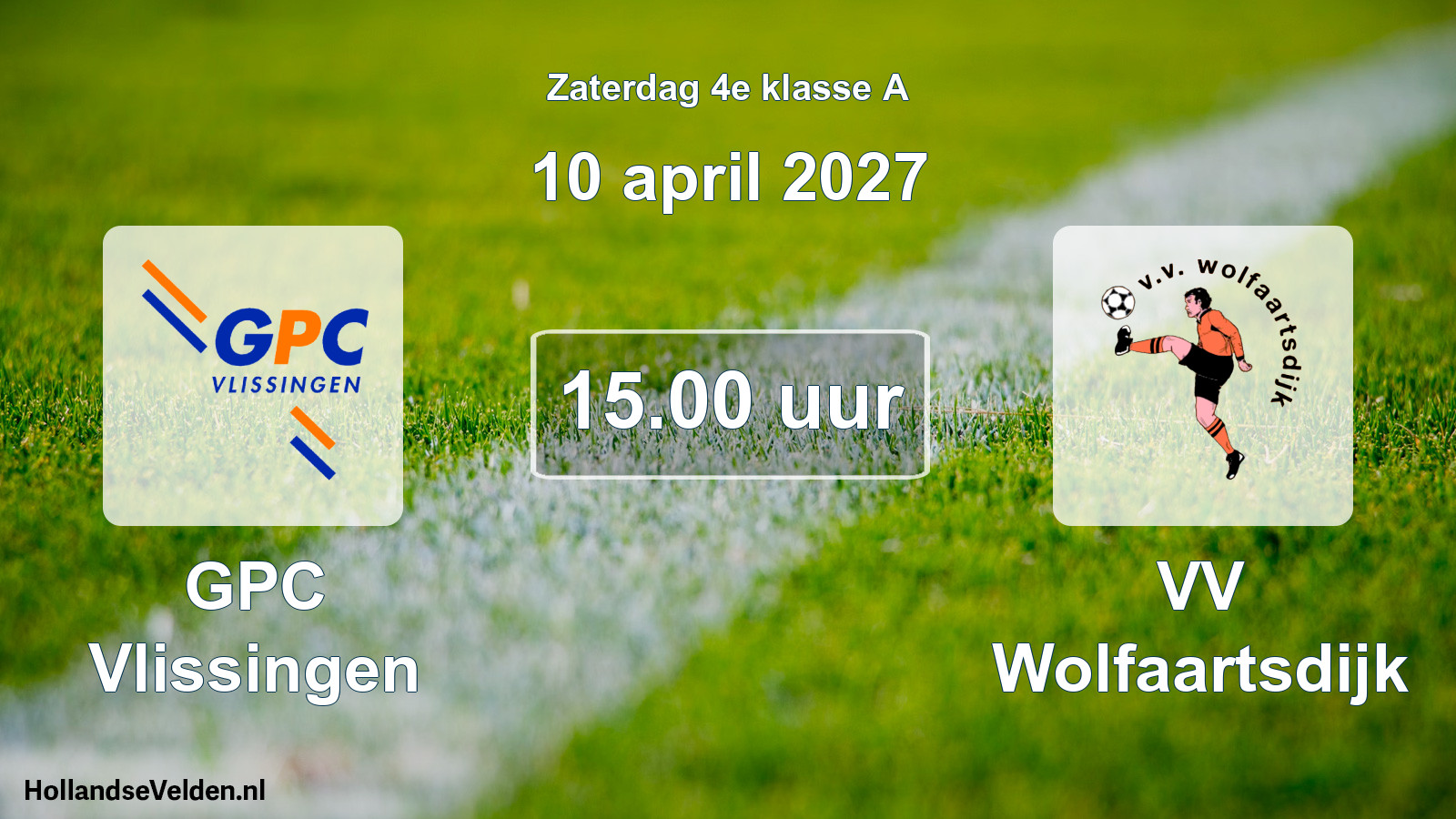 Geplande wedstrijd: GPC Vlissingen - VV Wolfaartsdijk (10 april 2027)