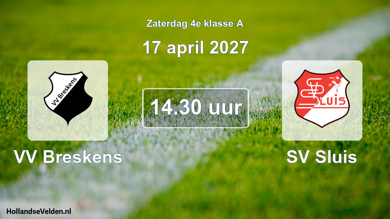Geplande wedstrijd: VV Breskens - SV Sluis (17 april 2027)