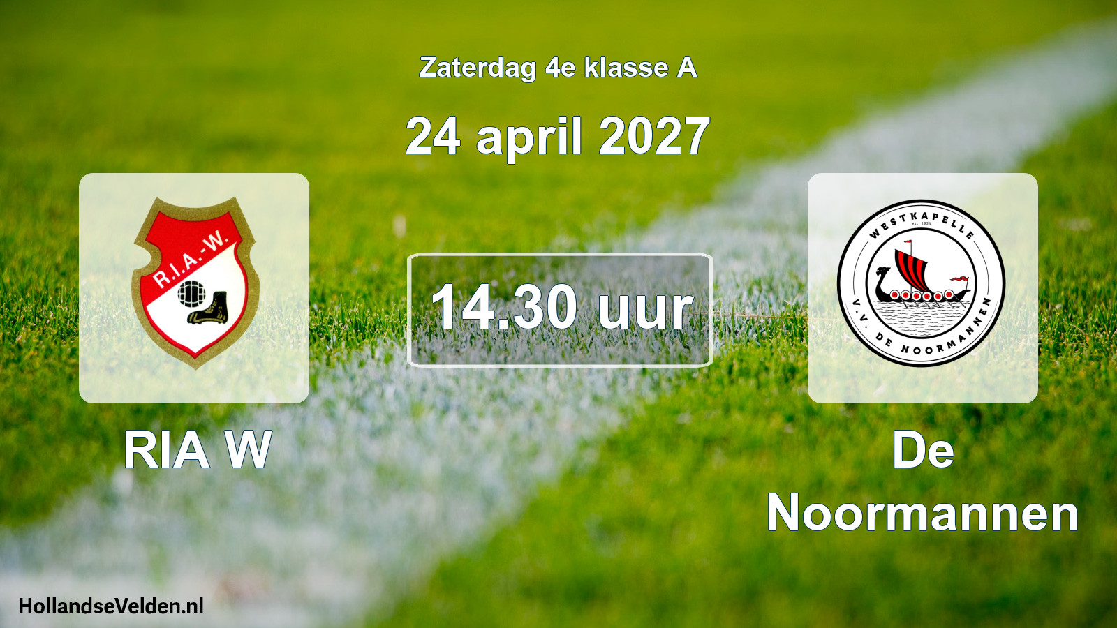 Geplande wedstrijd: RIA W - De Noormannen (24 april 2027)