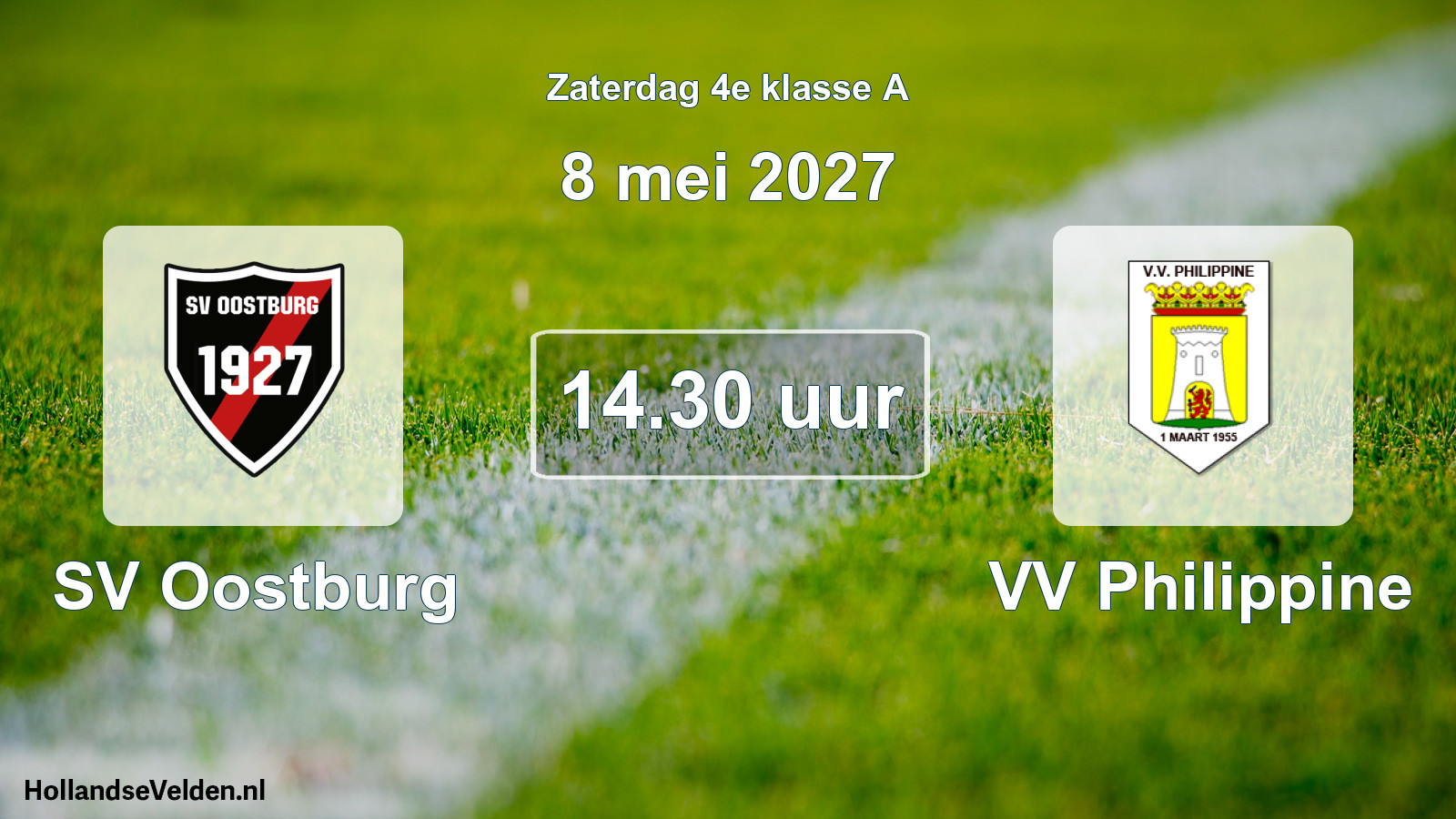 Geplande wedstrijd: SV Oostburg - VV Philippine (8 mei 2027)