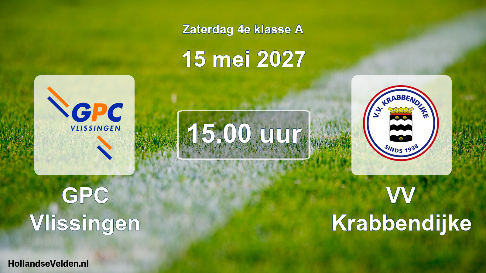 Geplande wedstrijd: GPC Vlissingen - VV Krabbendijke (15 mei 2027)