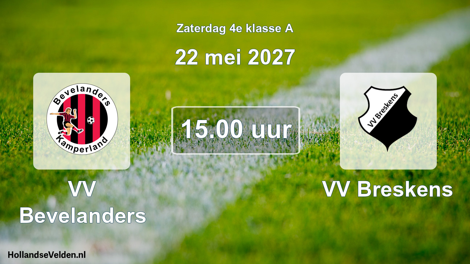 Scheduled Match: VV Bevelanders - VV Breskens (22 May 2027)