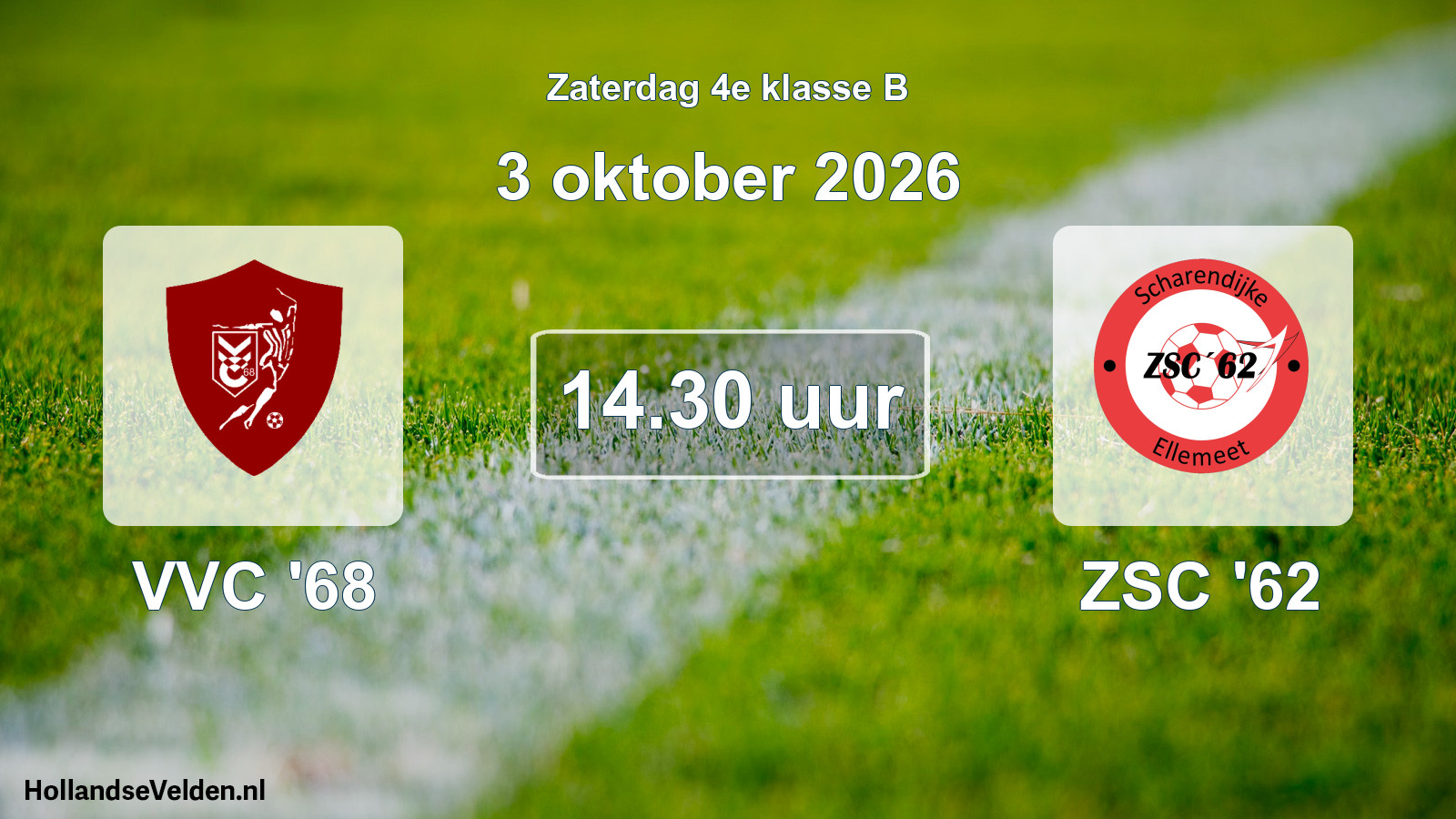 Geplande wedstrijd: VVC '68 - ZSC '62 (3 oktober 2026)
