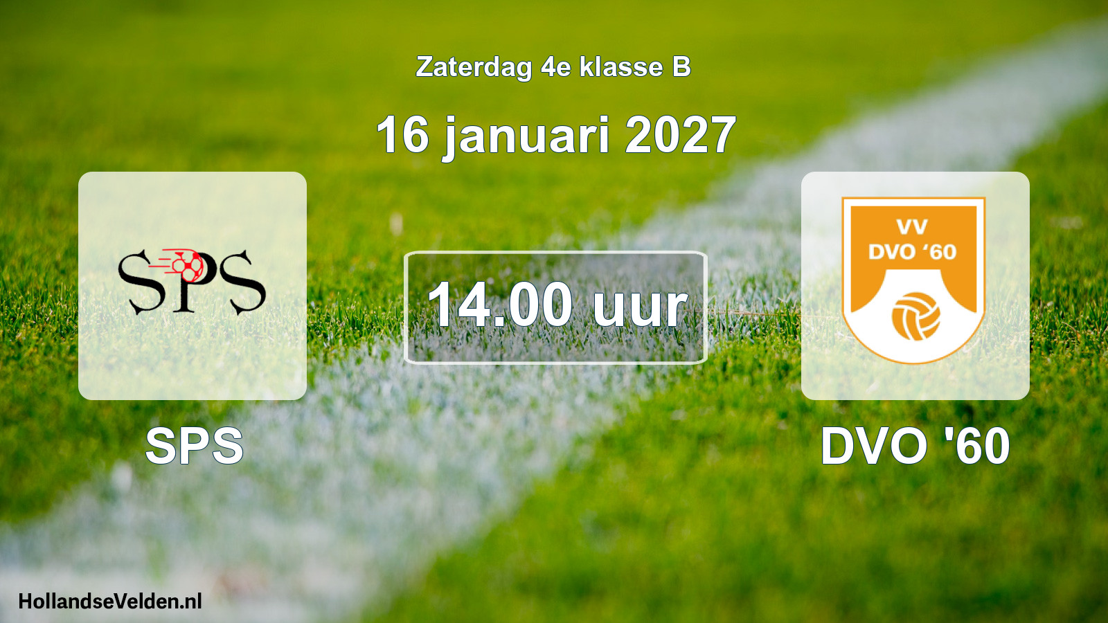 Geplande wedstrijd: SPS - DVO '60 (16 januari 2027)