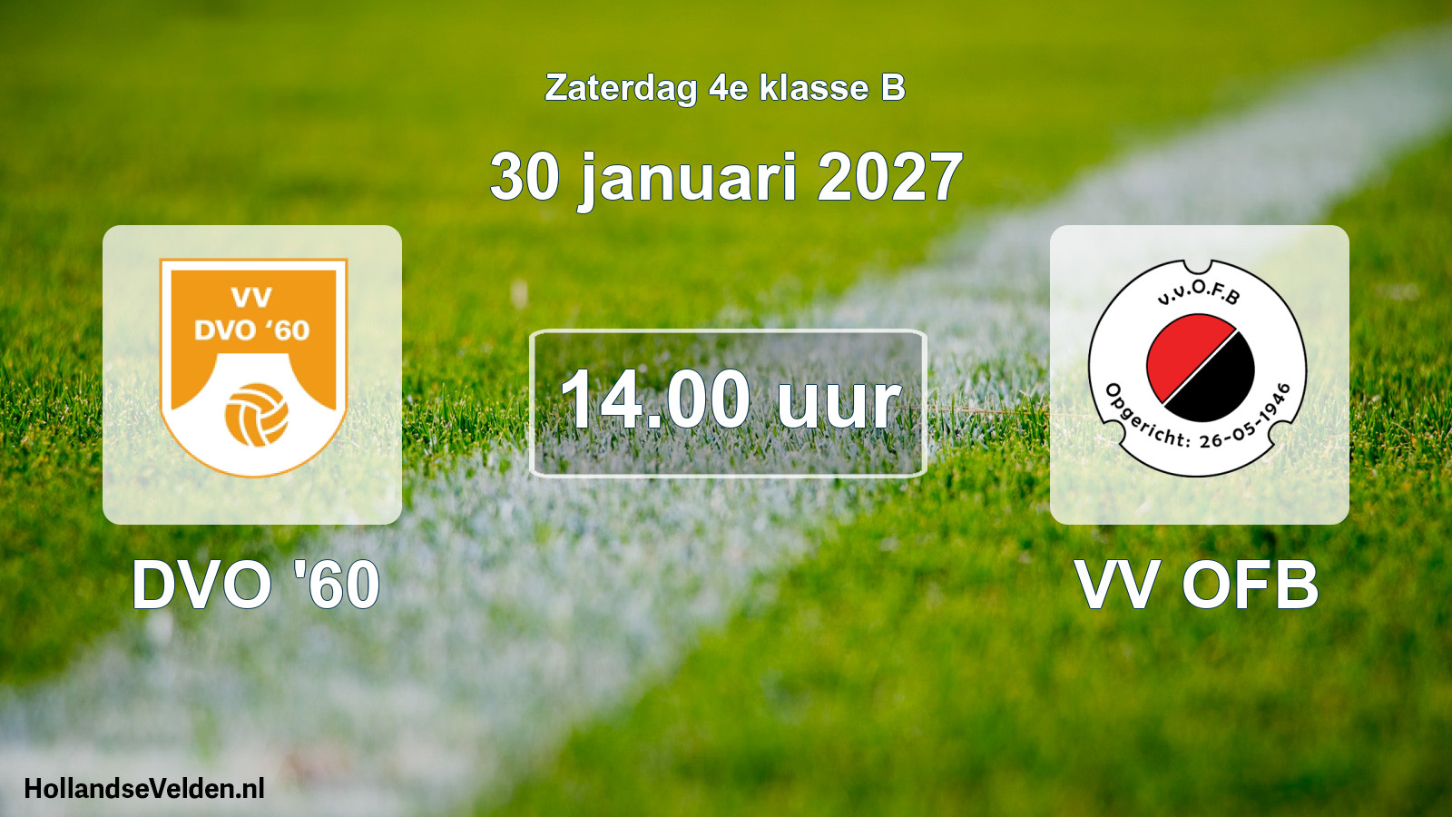 Geplande wedstrijd: DVO '60 - VV OFB (30 januari 2027)